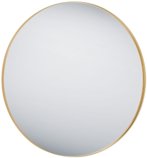 Rahmenspiegel Big / Britta , Glas, Metall , Verspiegelt, Gold , 110 x 110 x 0 cm