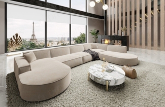 Sofa Dreams Wohnlandschaft Designer Stoff Sofa Modern Couch Alegranza U Form Stoffsofa, Loungesofa