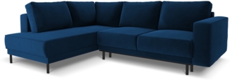 Micadoni Ecksofa Caro 5-Sitzer Samt Königsblau Links 140x208