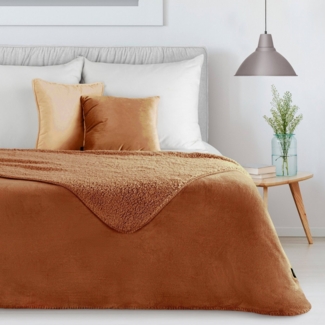 Wohndecke TEDY warme Decke für Herbst & Winter, Eurofirany, Teddy-Fleece, kuschelige Sofadecke, Sesselschoner, Extra weich