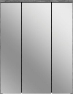 welltime Badezimmerspiegelschrank Lucca, Breite 60cm, 3 Spiegeltüren, 9 Fächer, 6 Einlegeböden Badmöbel, Badschrank, Schrank, Wandschrank, Bad, Badezimmer