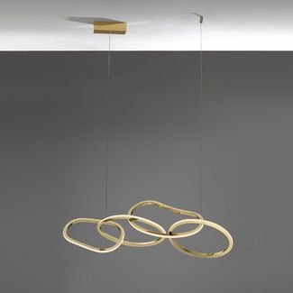 Nova Luce 9248111 GIRISH LED Pendelleuchte 100cm 3000K Gold dimmbar