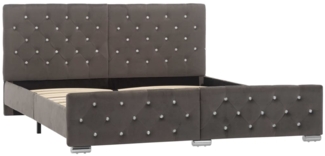 vidaXL Bettgestell Grau Stoff 160x200 cm [286833]
