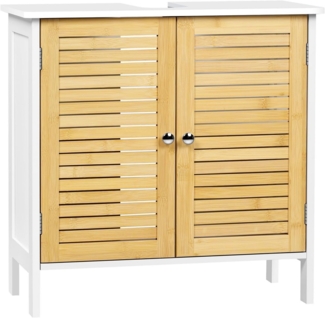 EUGAD Waschbeckenunterschrank (1-St) Unterschrank aus Bambus, 60x60x30 cm