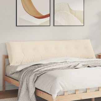 vidaXL Rückenkissen Beige 200 x 50 cm Mikrofaserstoff 42014993