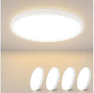 Nettlife LED Panel Schwarz Flach 15W 17CM Klein Deckenbeleuchtung 3000K Deckenlampe, LED fest integriert, Warmweiß, Schlafzimmer Badezimmer Küche Flur