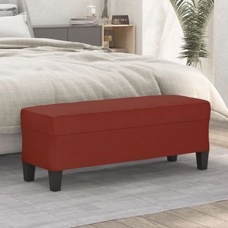 vidaXL Sitzbank Weinrot 100 x 35 x 41 cm Kunstleder [349463]