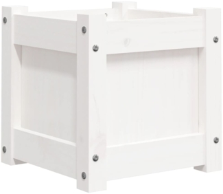 vidaXL Pflanzkübel Weiß 31x31x31 cm Massivholz Kiefer 837396