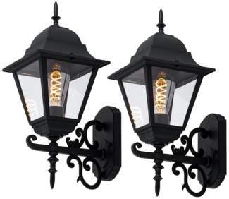 2er Set Wandleuchte aus Alu, Höhe 44,5 cm