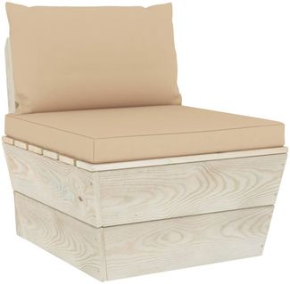 vidaXL Palettenkissen 2-tlg. Beige Oxford-Gewebe 315055