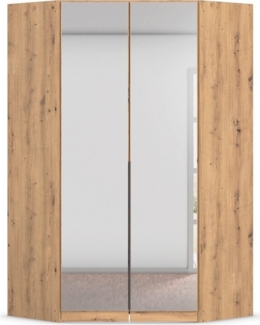 rauch Eckkleiderschrank Kleiderschrank Schrank Ankleidezimmer Schlafzimmer Garderobe AGORDO (in zwei Griff-Farben) mit Spiegeltüren, voll ausgestattet mit viel Stauraum MADE IN GERMANY