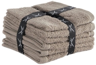 Sansibar Sylt Seiftuch Sansibar 6er Set Frottier-Serie Classic, 30x30 cm, (Set), mit hochwertiger Sansibar Säbel Stickerei