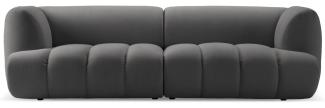 Micadoni Modulares Sofa Harry 3-Sitzer Samtstoff Zement