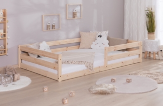 Bodenbett Einzelbett "Lex" 120x200 Kiefer Massiv