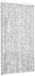 vidaXL Fliegenvorhang Hellgrau und Dunkelgrau 100x200 cm Chenille 377397