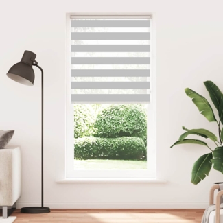vidaXL Zebrarollo Hellgrau 95x230 cm Stoffbreite 90,9 cm Polyester 4014494