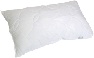 Dmora Kopfkissen Salvia, Bettkissen, Ergonomisches Produkt, Schlafzimmerkissen, Made in Italy, 73x44 h14 cm, Weiß