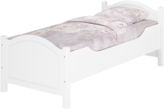 Überlanges hohes Seniorenbett weiß 90x220 Holzbett Einzelbett Zubehör wählbar V-60.40W-09-220ohne Zubehör