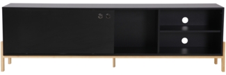 Lowboard aus MDF 185 x 53,5 x 33,5 cm Schwarz