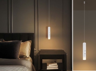 Akku Hängelampe Weiß, dimmbar, abnehmbarer Leuchtenkopf Ø 3,8cm