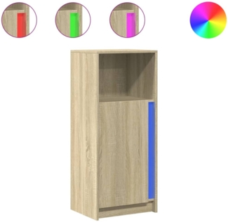 vidaXL LED-Sideboard Sonoma-Eiche 42,5x34x100 cm Holzwerkstoff 852154