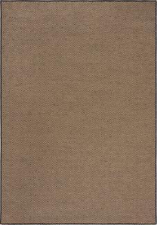 Geometrischer Jute-Teppich mit Naturkautschuk, rutschfester Rücken, hochdichter Teppich - CARRON Kollektion von Kadima Design. Farbe: Braun-Schwarz, Größe: 160x230 cm