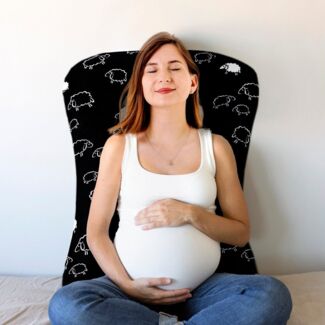 Amilian Stillkissen 330 cm - Seitenschläferkissen, Schwangerschaftskissen, Lagerungskissen, Stillkissen XXL - Stillkissen Seitenschläferkissen - Amilian Stillkissen, mit abnehmbaren Bezug, Stillkissen mit Füllung