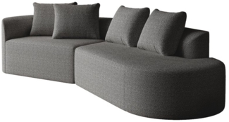 MODFU Ecksofa Bequemes Loungesofa für Wohnzimmer und Schlafzimmer, Modernes Chenille Sofa 4-Sitzer mit extratiefer Sitzfläche, geschwungene Eckcouch mit 4 Zierkissen 1 Teile, mit Relaxfunktion