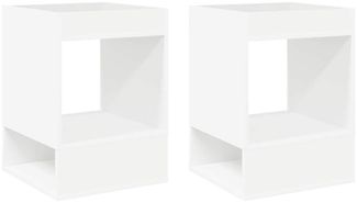 vidaXL Beistelltisch 2 pcs Weiß 40 x 40 x 56 cm Holzwerkstoff 890945
