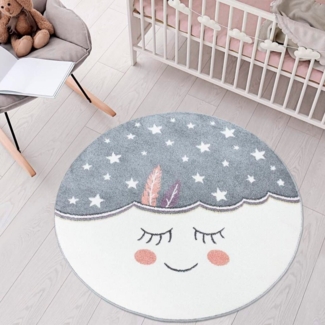 Carpet City Kinderteppich ANIME895, rund, Höhe: 11 mm, Kinderzimmer Teppich Modern mit lustigen Cartoon-Figuren, Multi