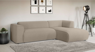 INOSIGN Ecksofa MERID L-Form (257 cm), zeitlos & stilvolles Design, Aufwendig gepolstert, in Cord, Chenille und Struktur