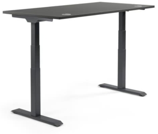 Soennecken Schreibtisch 2000x605-1255x800mm Platte anthrazit Gestell s