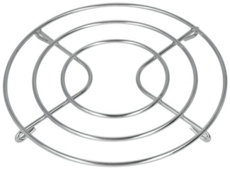 Topfuntersatz rund 20 cm Metall verchromt
