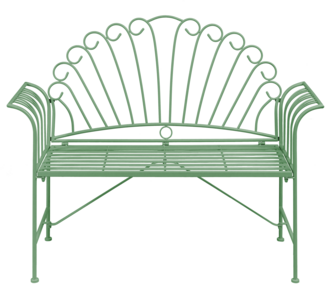Gartenbank CAVINIA 125 cm Metall Grün