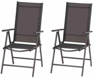 SIENA GARDEN Saturn SET 2 x Klappsessel anthrazit