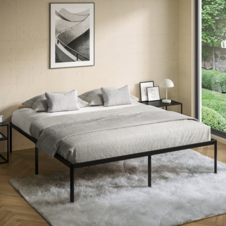 STEELSØN 'Situla' Bett 180x200 cm, Metall, schwarz, Metallbett mit Lattenrost