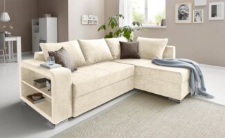 COLLECTION AB Ecksofa John L-Form, inklusive Bettfunktion und Bettkasten