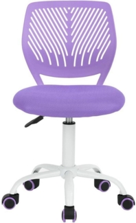 Homy Casa Bürostuhl Verstellbarer Ergonomischer Lila Stoffsitz