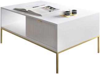 Couchtisch Sivone Gold L104 (Farbe: Weiß)