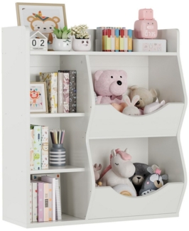 GarveeMore Kinderregal Bücherregal Kinder Spielzeugregal mit 5 Fächern 81 x 30 x 92 cm