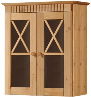 loft24 Hängeschrank Rico 2 Glastüren, Landhaus Stil, Kiefer Massivholz