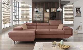 Ecksofa Benito, Seite: Links, Farbe: Uttario Velvet 2955 + Uttario Velvet 2955 + Uttario Velvet 2956