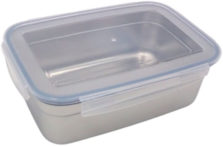 Edelstahl Frischhaltedose 550ml Vorratsdose Brotdose Lunchbox Klickverschluss