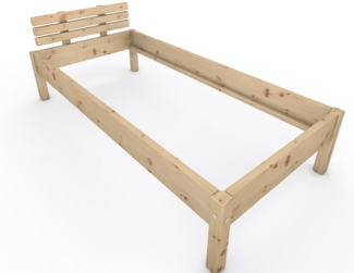 Zirbenbett "Zirben-Liesl" 100 x 220 cm Holzbett Massivholzbett Bett