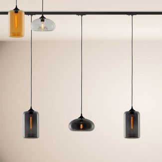 s.luce Cruet Esstischleuchte 1-Phasen-Schiene 200cm Endeinspeiser Amber