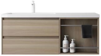 Mai & Mai Badmöbel-Set Waschtisch mit Unterschrank Badmöbel mit Waschbecken mineralguss Open