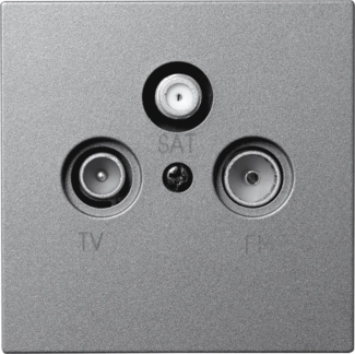 Antennendose McPower ''Shallow'' für TV, Radio und Sat, UP, anthrazit