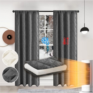 Sunicol Vorhang Thermovorhang Kälteschutz Winter Wärmeisolierend Türvorhang (1 St), Funktionale Überschrift Gardinen für Wohnzimmer Schlafzimmer