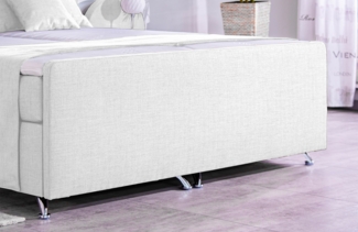 Meisterbetten Boxspringbett Nado 140x220 in DS-Viola, Matratzenbezug Nano, Ergoflex-Topper