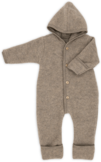 Engel Baby-Overall mit Kapuze, Holzknöpfen und Umschlag